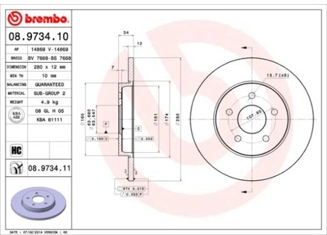 BREMBO 08.9734.11