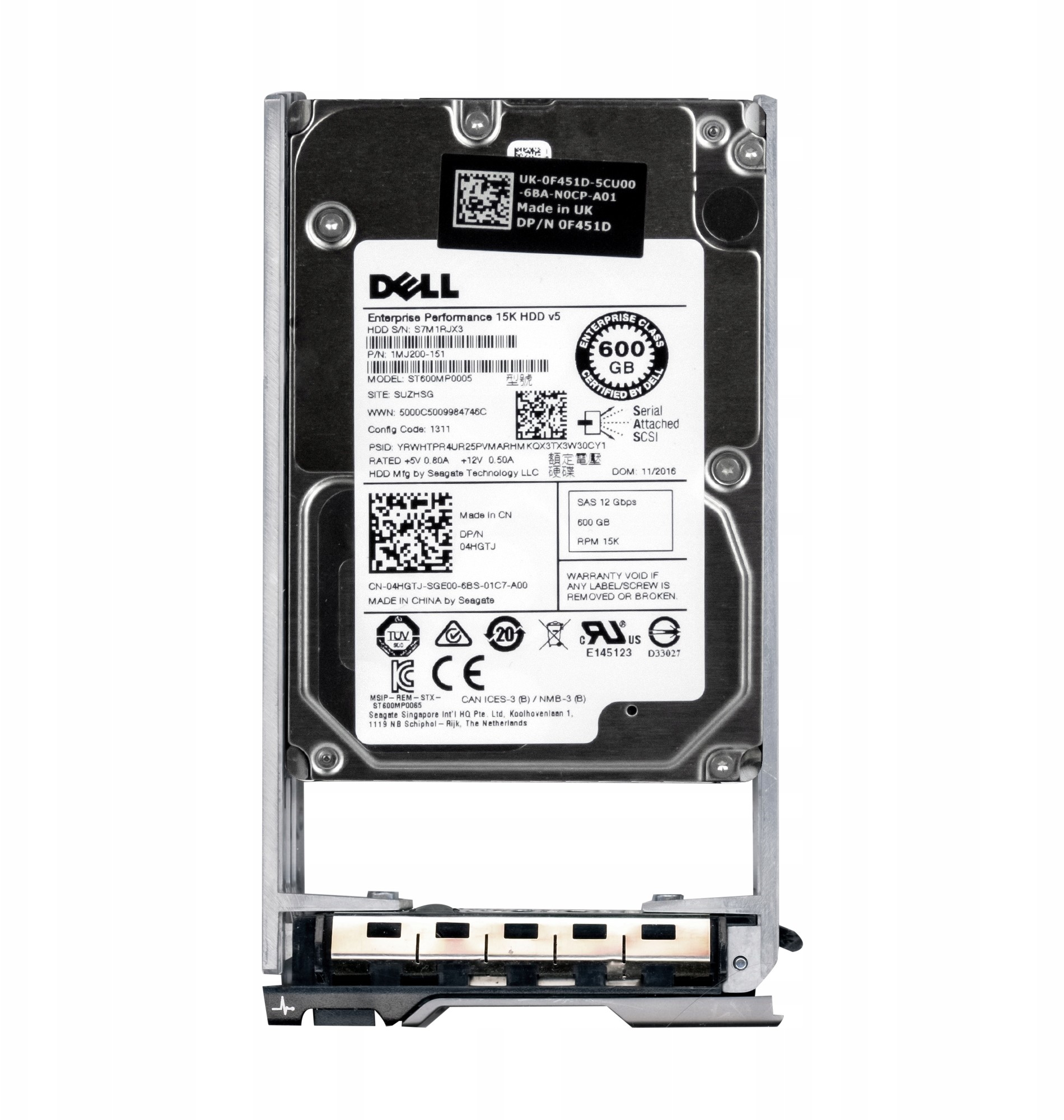 Dell 04HGTJ 600GB 15K 128MB SAS-3 2.5' ST600MP0005