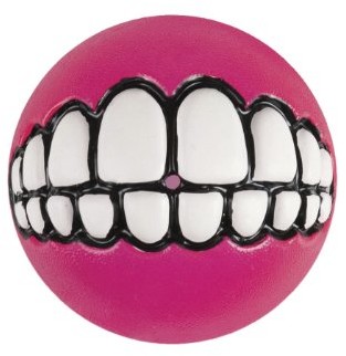 Rogz grinz piłka do zabawy dla psów, kształt, mały, 4,9 cm, Pink