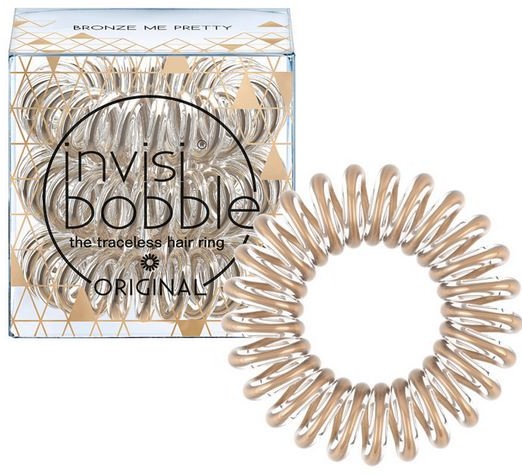 InvisiBobble Bronze Me Pretty - brązowa gumka do włosów 3 pack