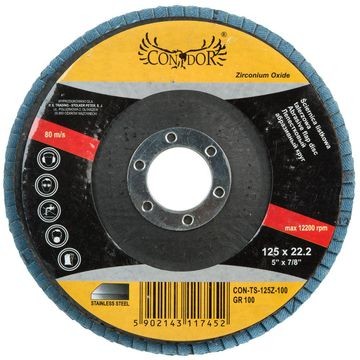 Condor tarcza szlifierska CYRKONOWA 125 mm gr.100 CON-TSZ125-100