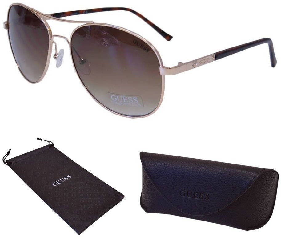 Guess Damskie okulary przeciwsłoneczne pilotki - GF0295-33F GF0295-33F