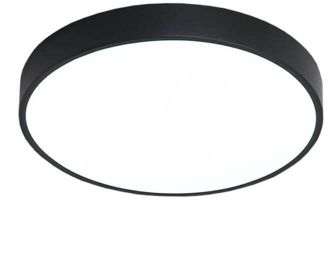 Abigali LAMPA sufitowa MODERN MD1001-30-HW Abigali metalowa OPRAWA plafon LED 20W 3000K okrągły czarny MD1001-30-HW