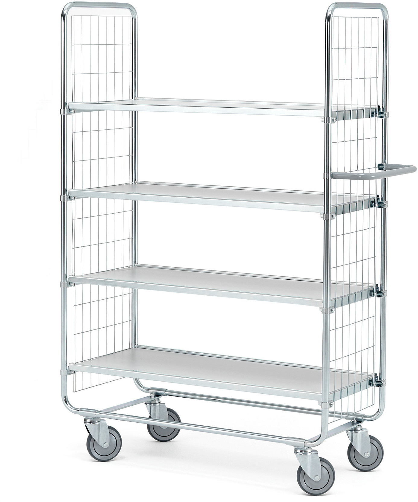 AJ Produkty Wózek z półkami, 4 półki, 200 kg, 1000x425x1565 mm