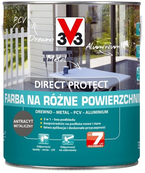 V33 Farba Direct Protect antracyt 2 5 l 112687