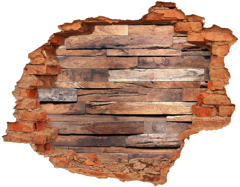 Wallmuralia.pl Fotoobraz dziura na ścianę Drewniana ściana