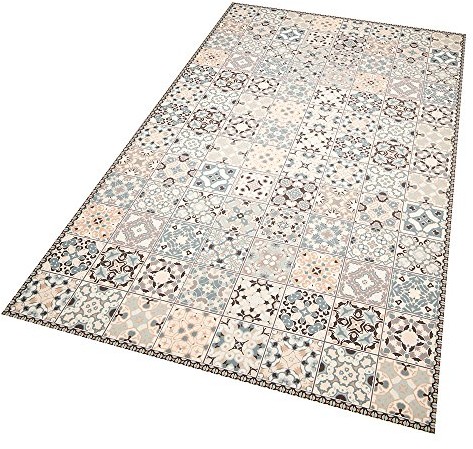 Zala Living Vinyl mata ochronna na podłogę Zoe jasnoniebieski kremowy 103236-65x100