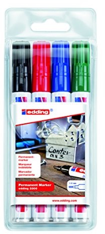 Edding 4-3300-4 marker permanentny, uzupełniany, 1-5 mm, różne kolory 4-3300-4