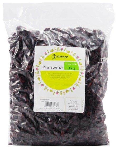 KruKam Suszona żurawina USA 1kg cięta