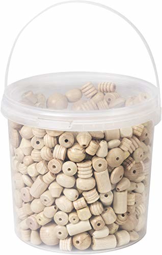 Knorr Prandell 216039903 drewniane perły w wiadrze 2, 5 litrów, naturalne, jedwabisty mat 216039903