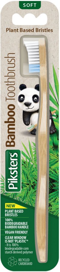 PIKSTERS Bamboo SOFT - ekologiczna szczoteczka do zębów z bambusa