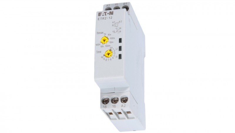 Eaton Przekaźnik czasowy 1P 3A 0.05sek-100h 24-240V ACDC opóźnione odpadanie ETR2-12 262686 262686