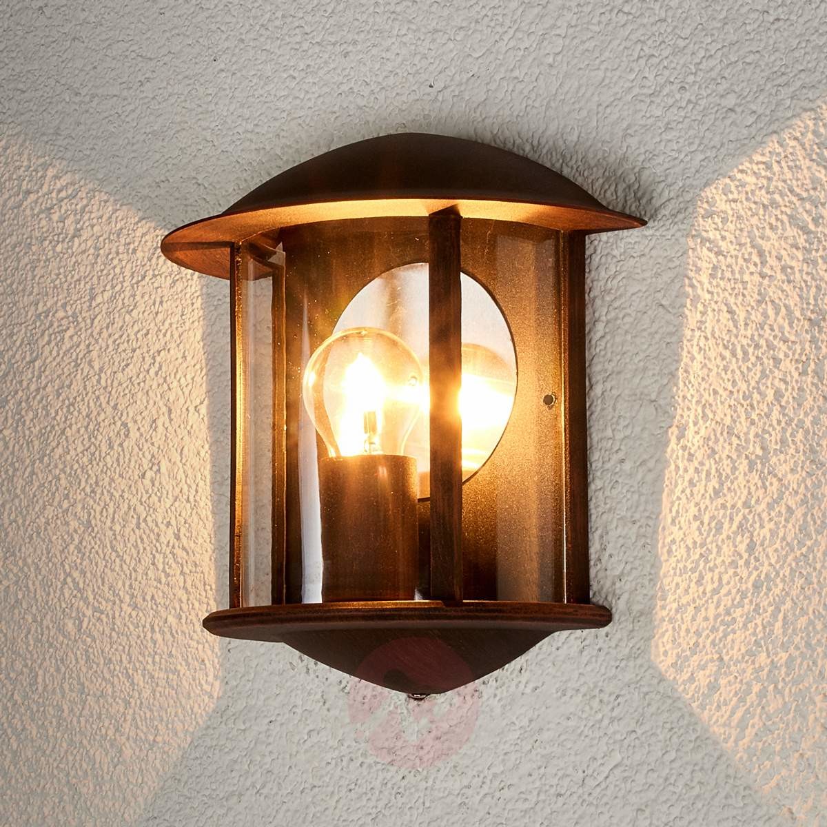 Lampenwelt Rdzawa zewnętrzna lampa LED ścienna Maelis