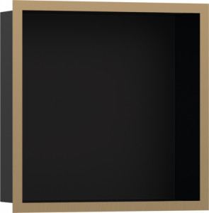 Hansgrohe 56098140 XtraStoris Individual Wnęka ścienna czarny matowy z ozdobną ramą 30 x 30 x 10 cm brąz szczotkowany