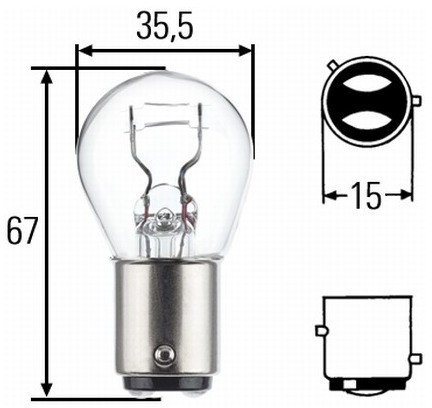 Hella Żarówka, swiatło przeciwmgłowe / lampa tylna 8GD 004 772-121