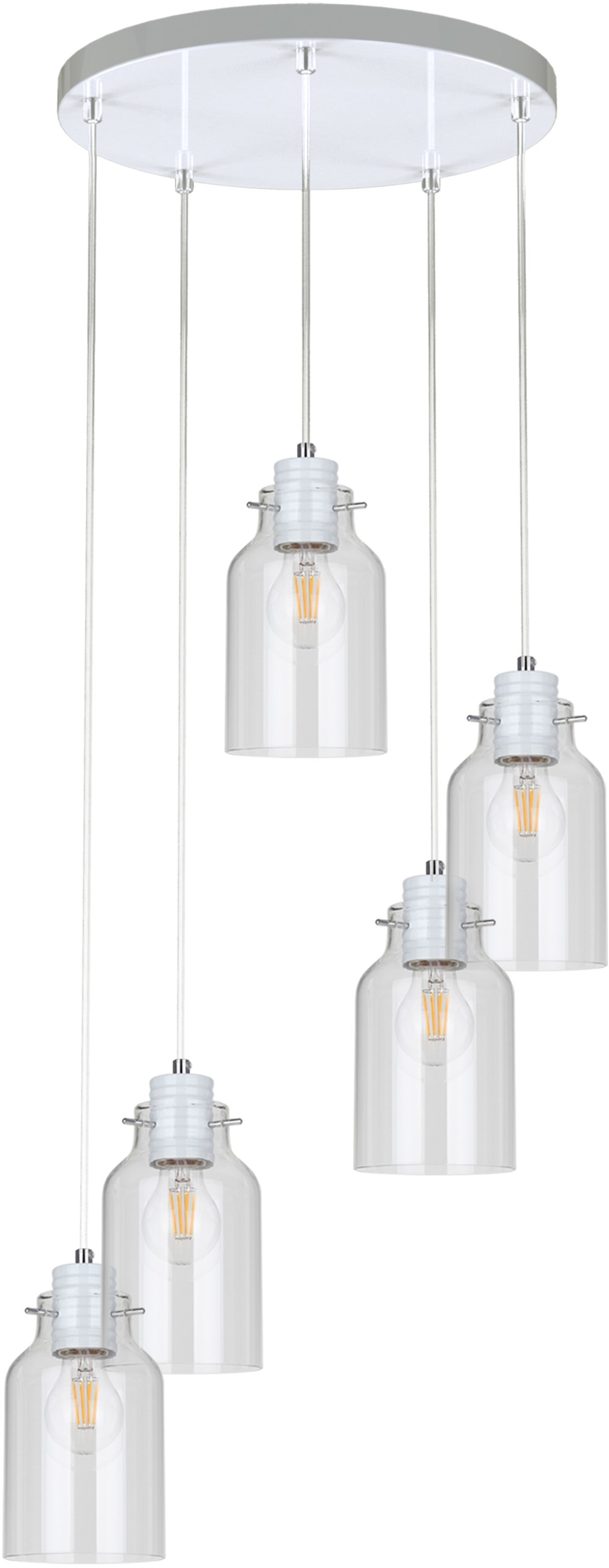 Spotlight Alessandro lampa wisząca 5-punktowa biała 1760502