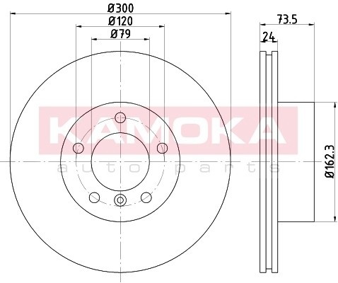 KAMOKA Tarcza hamulcowa 1033072