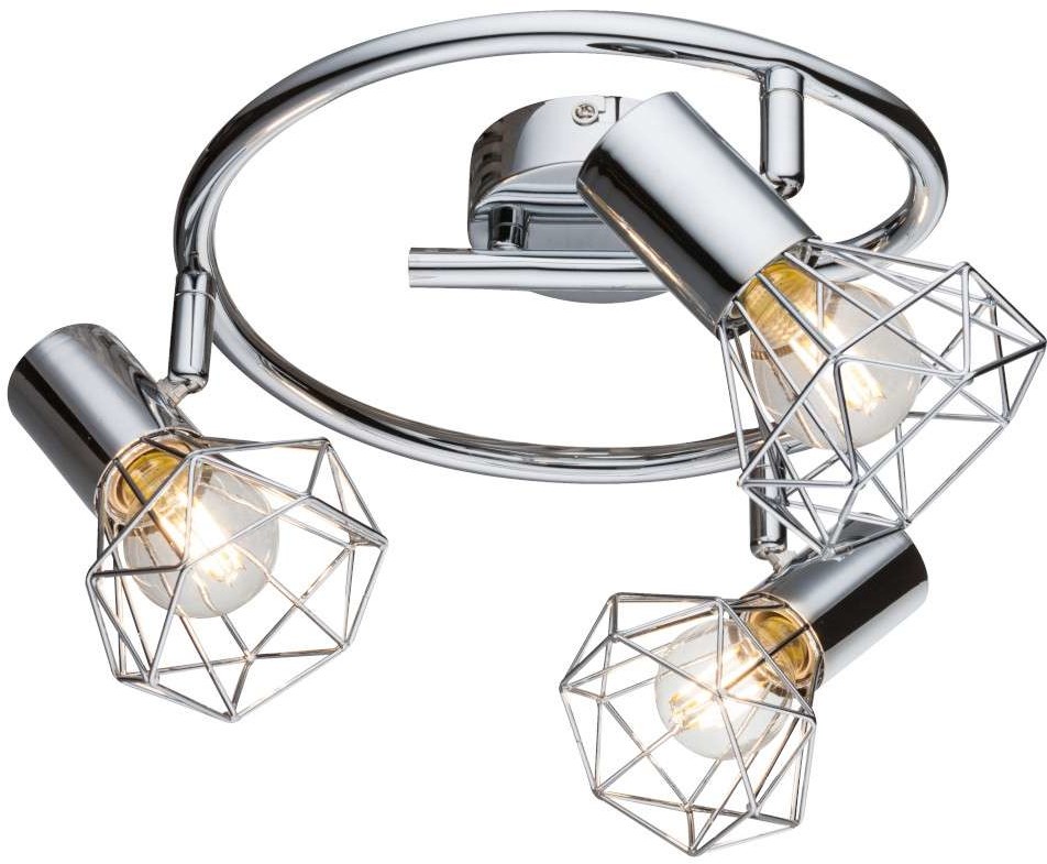 Globo Lighting Plafon LAMPA sufitowa XARA 54802-3 druciana OPRAWA regulowana drut spirala chrom