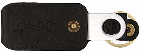 Londo Londo Etui z prawdziwej skóry z brelokiem do kluczy Ledger Nano S Bitcoin portfel uniseks, czarne OTTO278