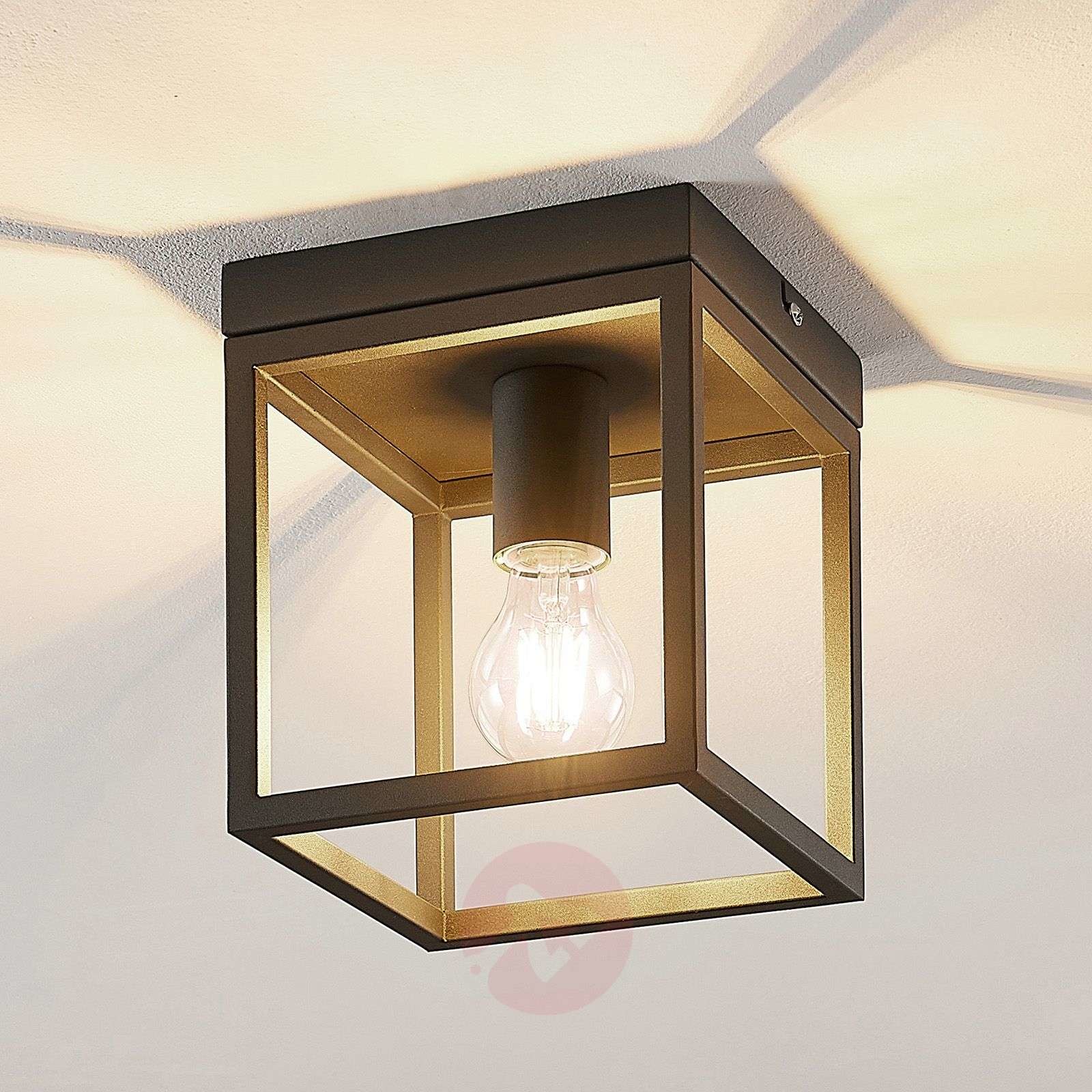 Lindby Lindby Meron lampa sufitowa, skrzynkowa, czarna