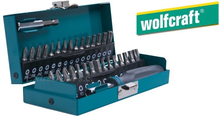 WOLFCRAFT zestaw bitów WF1388000 32 elementy