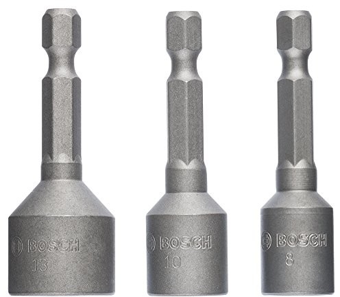 Bosch Professional Bosch Pro -CZ. Zestaw kluczy nasadowych na śruby z łbem sześciokątnym (rozmiar klucza: 8, 10, 13 MM; długość: 50 MM)