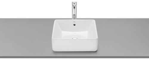 Roca Alter umywalka nablatowa 39x37 ceramiczna biała bez otworu A3270ML000
