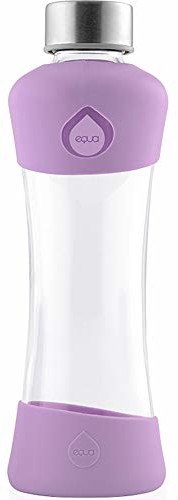 Butelka Equa Active Plum do picia L szklana 550 ML i pokrowiec silikonowy na wodę ze szkła borokrzemowego Sport szklana wzornictwo