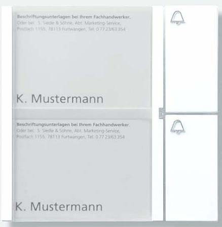 Siedle Telefon bezprzewodowy  przycisk moduł 2 przyciski 1 z systemem N, TM 612  2 SM Metaliczny, Srebrny, 2544207 2544207