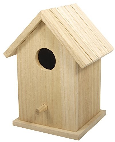 Rayher Hobby Rayher 62291000 drewniana domek dla ptaków Box FSC Mix Credit, 12,5 x 10 x 17 cm, dwuczęściowa 62291000