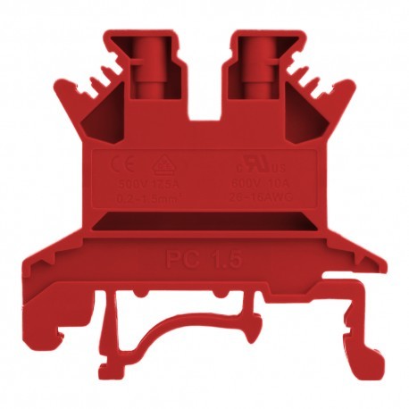 Geberit DEGSON szynowa przelotowa czerwona śrubowa 1,5mm2 1P VDE UL 7310 PC1.5-01P-16-00A(H)