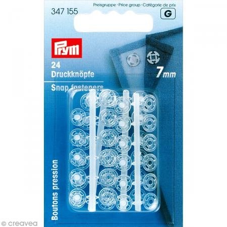 Prym annaehdruck guziki z tworzywa sztucznego okrągły, biały, 2 x 1 x 1 cm 347155