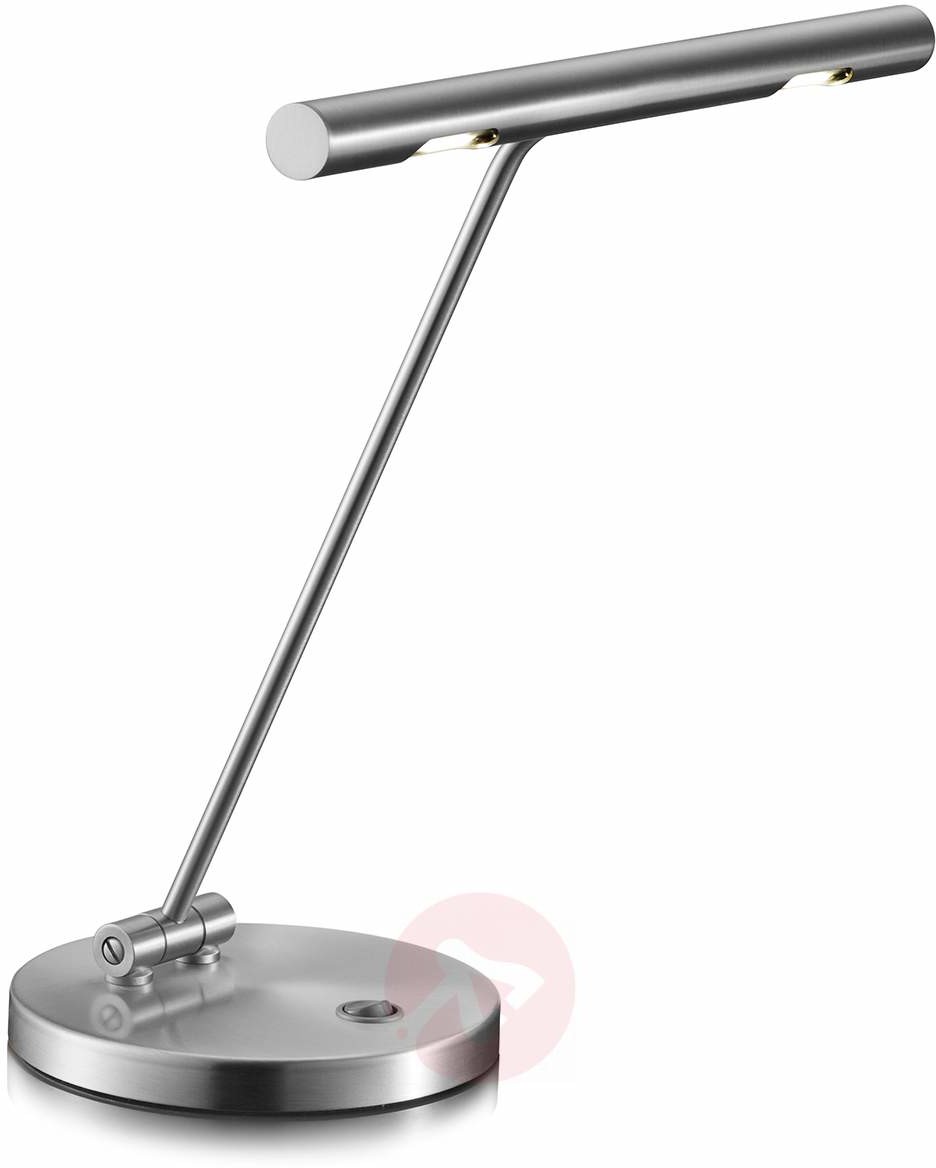 Knapstein GKS Adrette Lampa stołowa LED mika Nikiel