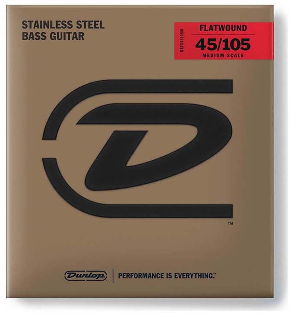 Dunlop Jim Płaskie struny basowe ze stali nierdzewnej DBFS45105