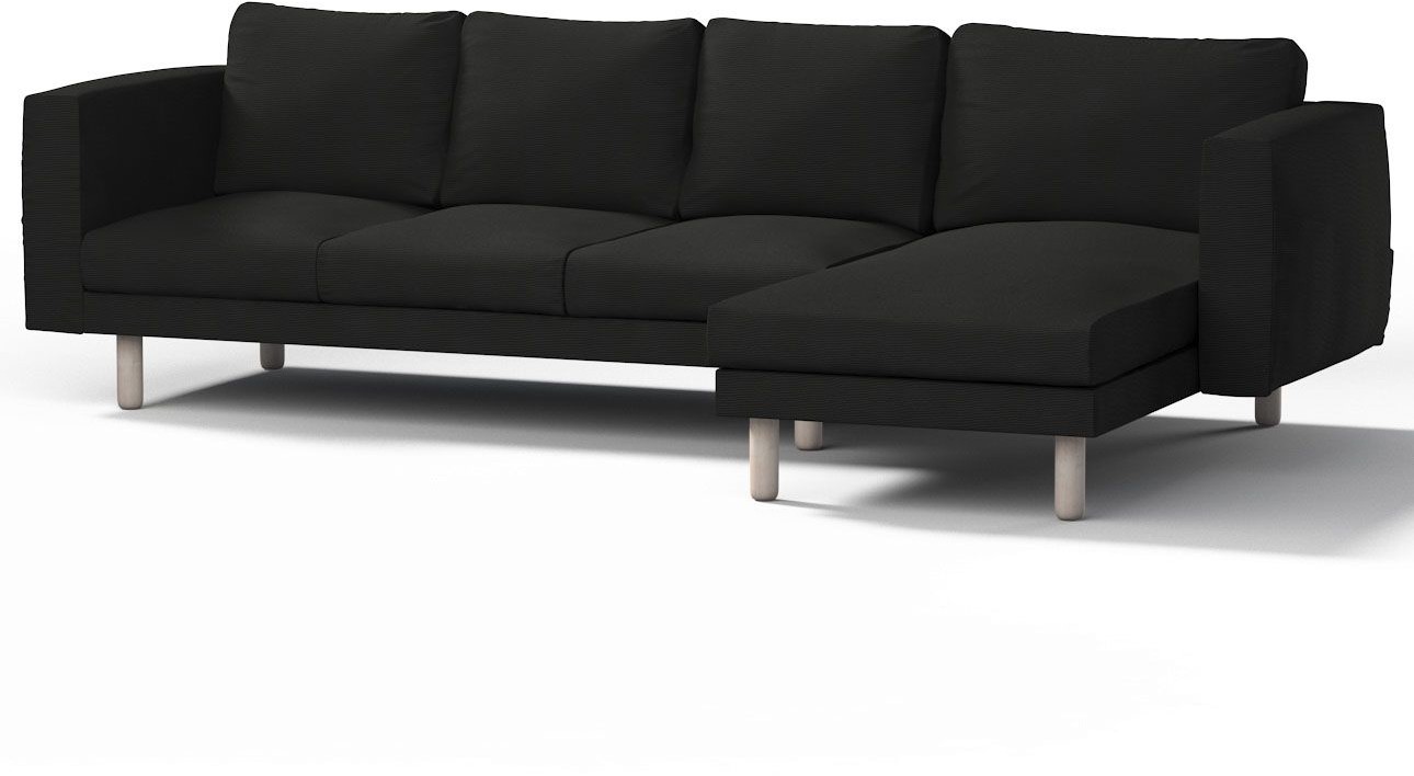 Dekoria Dekoria Pokrowiec na sofę Norsborg 4-osobową z szezlongiem grafitowy sofa Norsborg 4-osobowa z szezlongiem Etna 1027-705-35