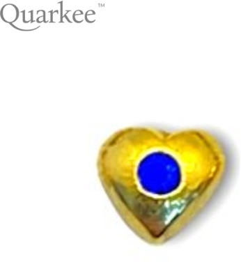 Quarkee Quarkee 22K Gold Heart with Sapphire / Serce z szafirem