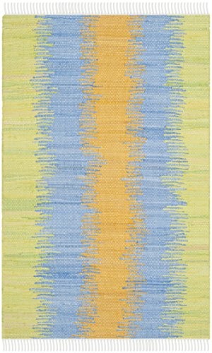 Safavieh mtk710b Monterrey płaski-pleciony dywan, bawełna, zielony/złoty MTK710B-3