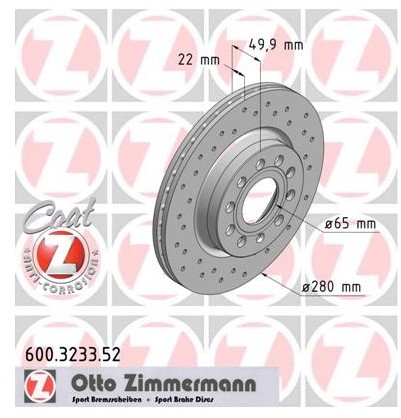 Zimmermann Tarcza hamulcowa 600.3233.52