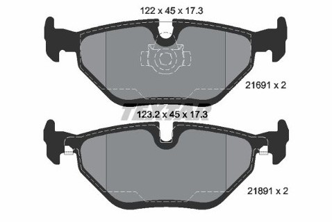 TEXTAR Klocki hamulcowe - komplet 2169103