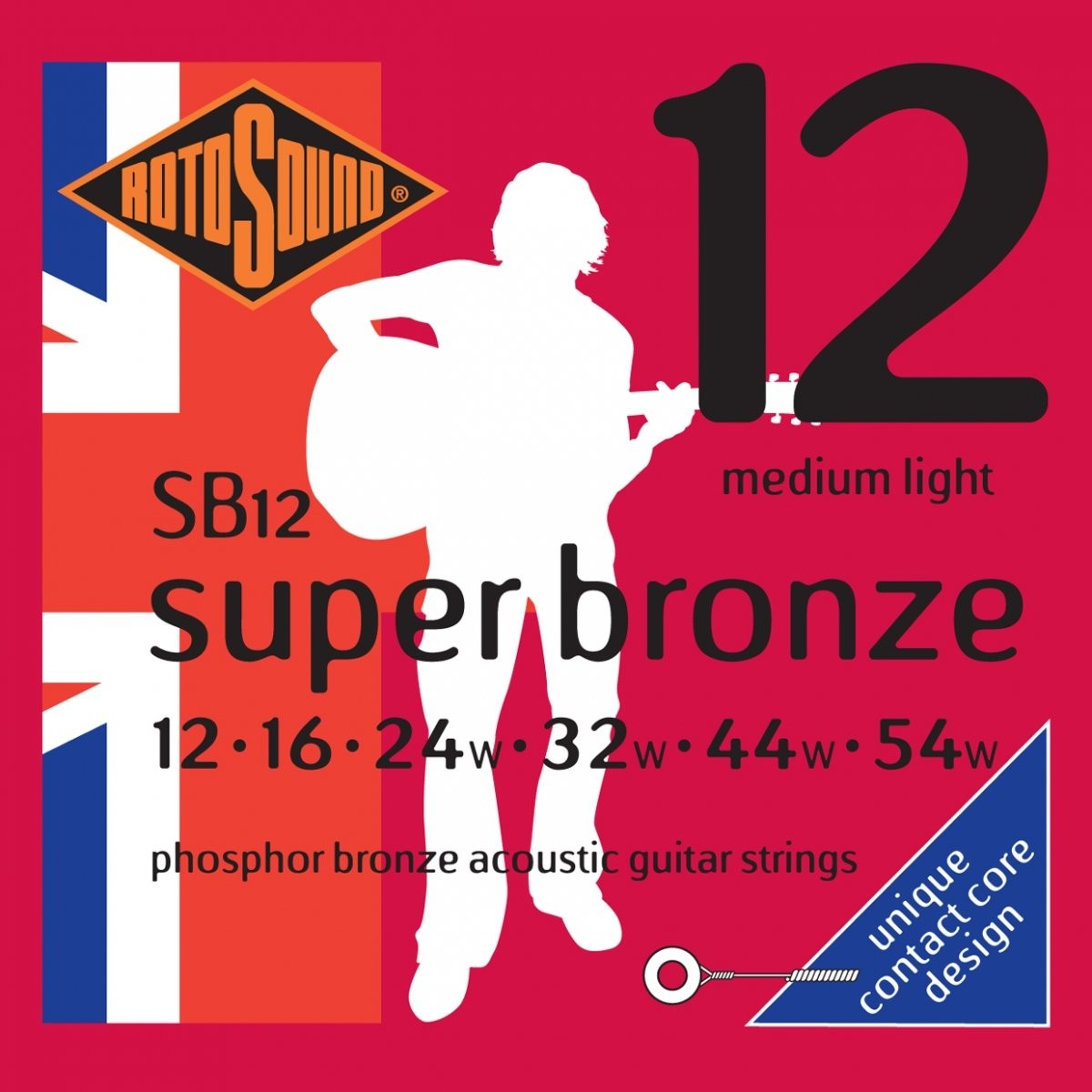 Rotosound Roto SB12 6 strun akust [12-54] brąz fosforowy