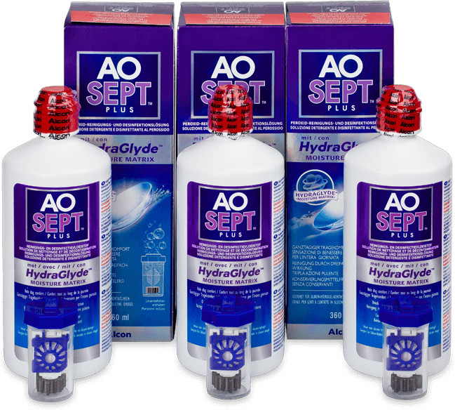 Alcon AO SEPT PLUS HydraGlyde 3x360 ml