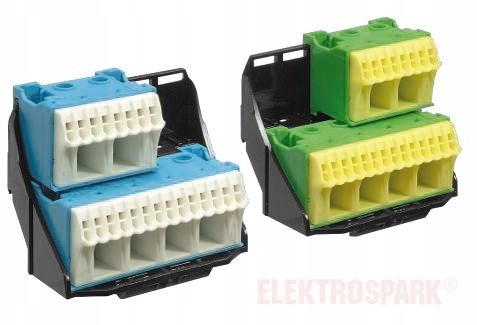 Hager Bloki zaciskowe Qc Pe/n na wspornik 2szt.