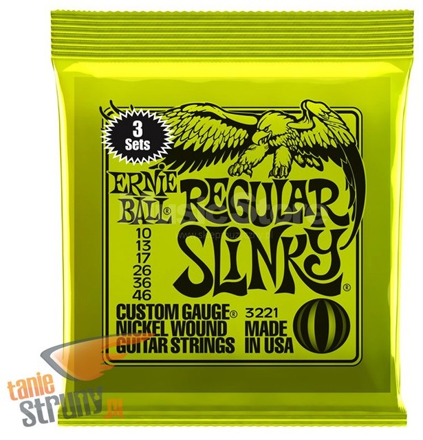Ernie Ball Regular Slinky Nickel Wound 3221 10-46 3 PACK