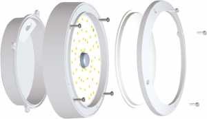 Lumax Plafoniera Vera 12W LED 840lm 840 IP65 sensor LO1261DS