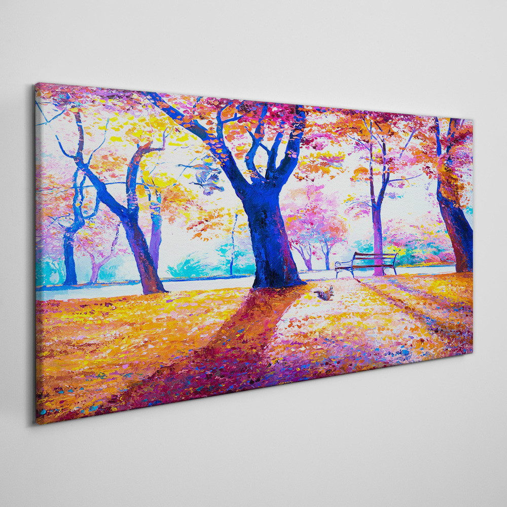 PL Coloray Obraz Canvas Park Drzewa Liście Jesień 100x50cm