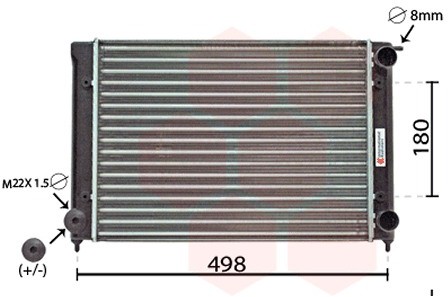 VAN WEZEL Chłodnica, układ chłodzenia silnika 58002040