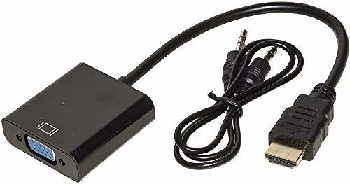 Nilox Adapter HDMI męski na VGA żeński ze stereo, gniazdo audio 3,5 mm LKADAT10
