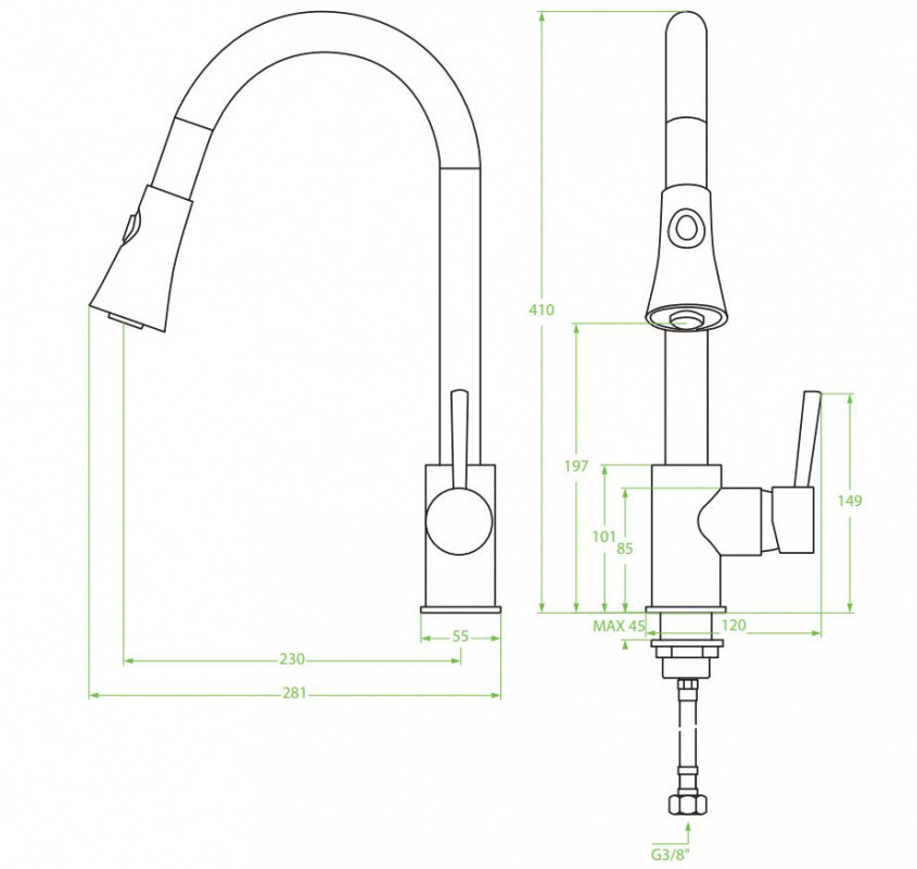 Laveo Daru czarna BLD769D