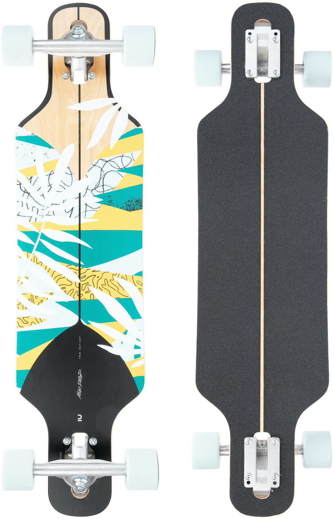 OXELO Deskorolka Longboard 100 Drop Mini Floral unisex