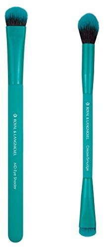 Royal Moda Moda Langnickel Travel Size EZGlam Duo Smoky Eyes 2 szt. zestaw pędzli do makijażu zawiera - cień do oczu, szczotki do rozmazywania zagnieceń, turkusowy